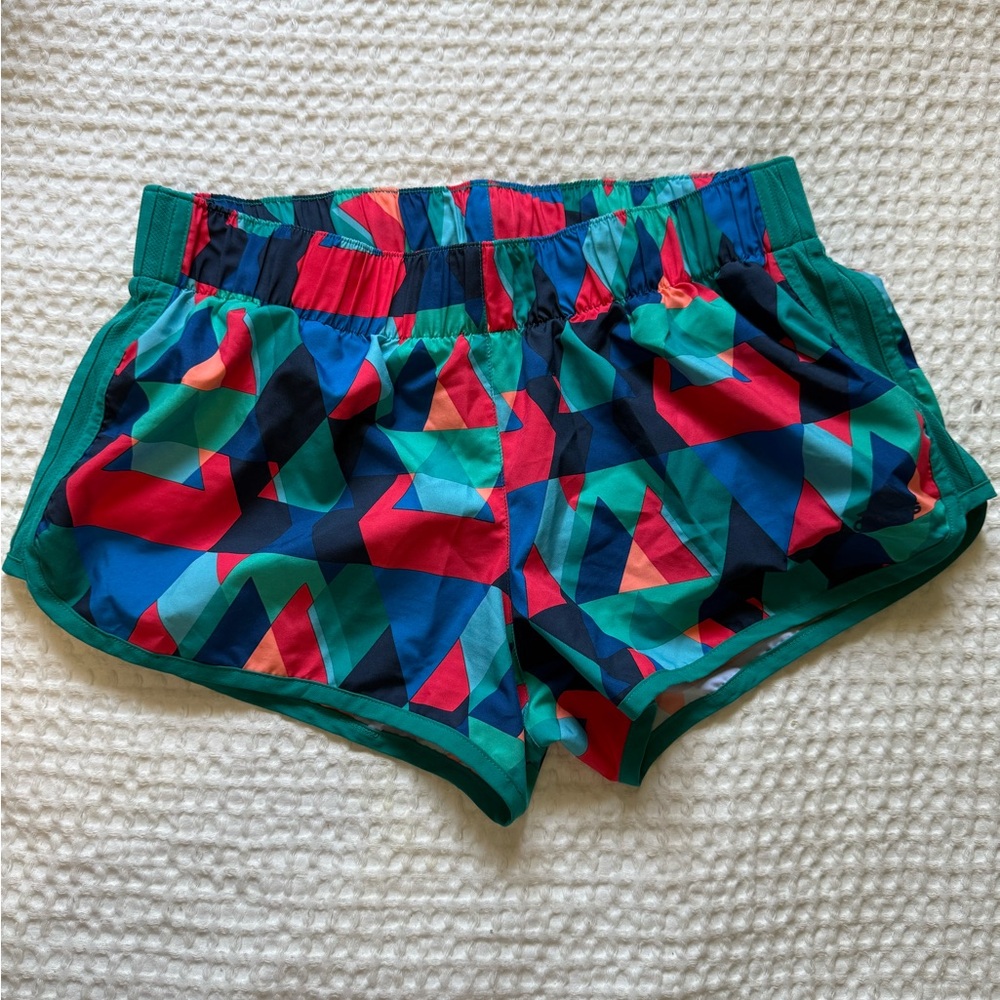 Adidas Colorful Geometric Women's Running Shorts, Medium